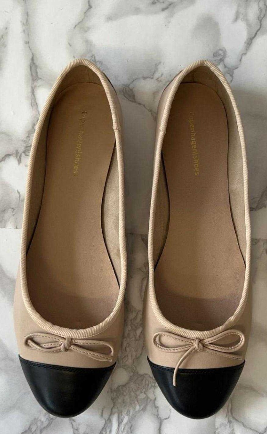 Copenhagen Shoes Copenhagen Shoes Ballerina - Lovely - Black/Beige Sko, Stovler & Sandaler