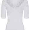 TIM u0026 SIMONSEN Tim & Simonsen Top - Belen Ss - Bianco T-Shirts & Toppe