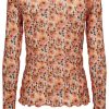 Liberté Liberte Bluse - Mesh - Orange Pink Black Flower Bluser