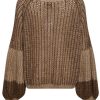 NOELLA Noella Sweater - Liana Knit Sweater - Brown/Camel Striktrojer & Sweat