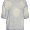 NOELLA Noella Strik - Raya - Light Blue/Offwhite Flower Striktrojer & Sweat