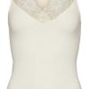 TIM u0026 SIMONSEN Tim & Simonsen Top - Belen V-Lace - Panna (Vendbar) T-Shirts & Toppe