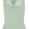 TIM u0026 SIMONSEN Tim & Simonsen Top - Belen V-Lace - Menta (Vendbar) T-Shirts & Toppe