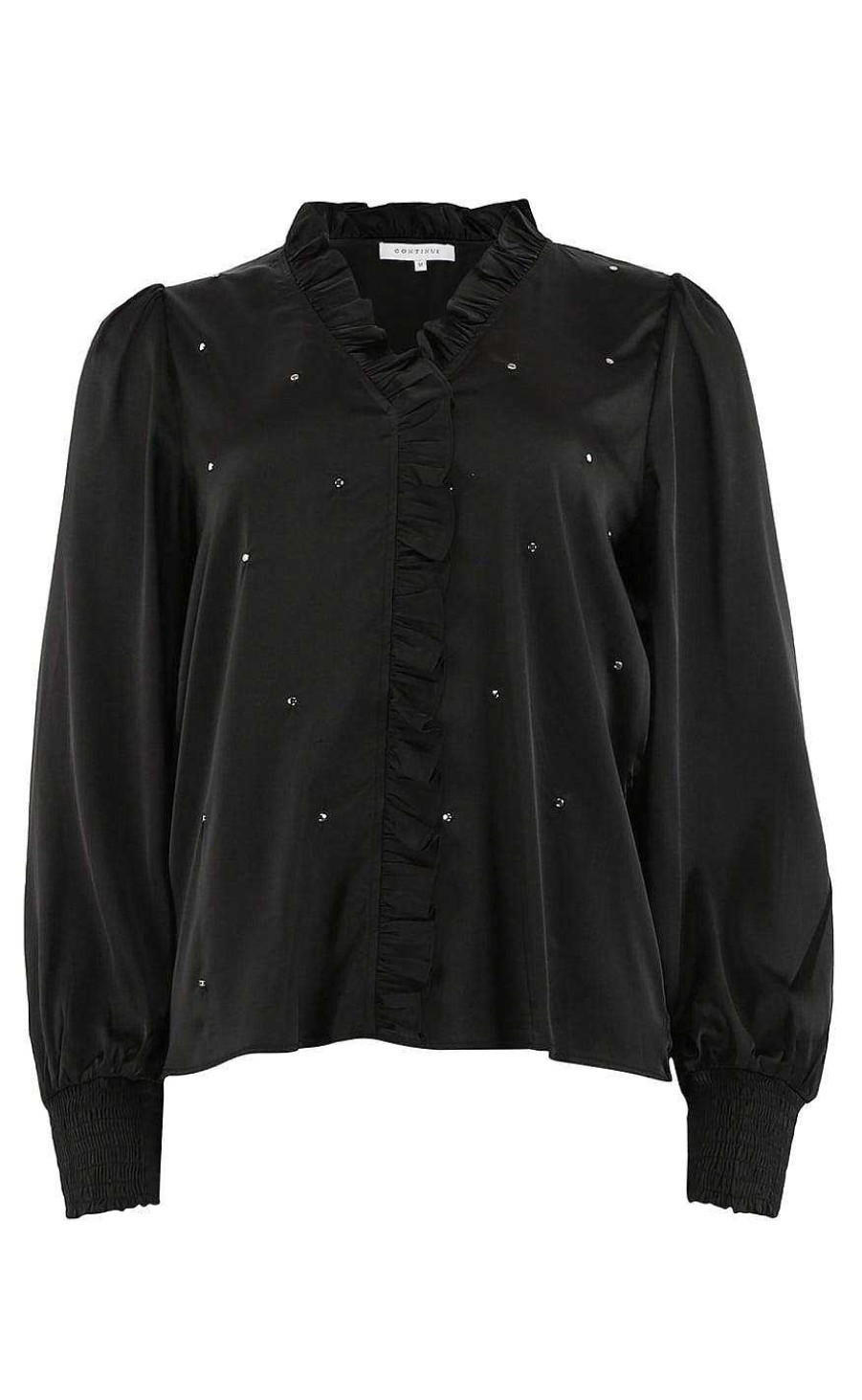 CONTINUE Continue Bluse - Darling - Black Bluser