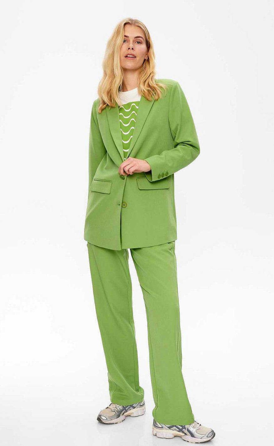 FreeQuent Freequent Blazer - Lenna - Piquant Green W. Olive Night Blazere & Indejakker