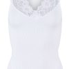 TIM u0026 SIMONSEN Tim & Simonsen Top - Belen V-Lace - White (Vendbar) T-Shirts & Toppe