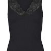 TIM u0026 SIMONSEN Tim & Simonsen Top - Belen V-Lace - Black (Vendbar) T-Shirts & Toppe