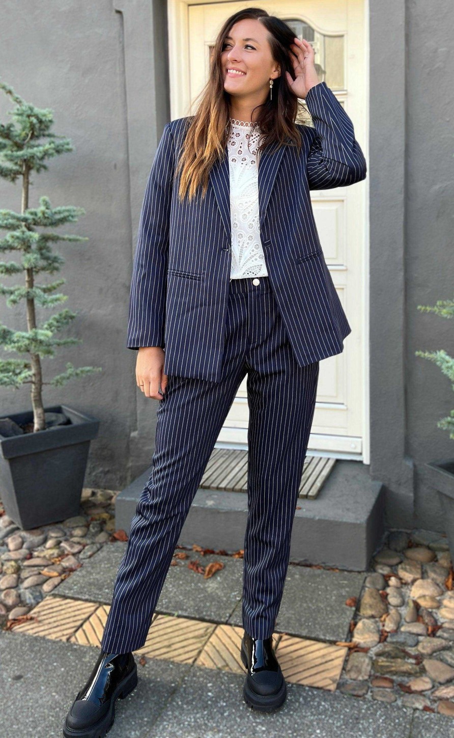 INA Copenhagen Ina Copenhagen Blazer - Zoey - Navy Pinstripe Blazere & Indejakker