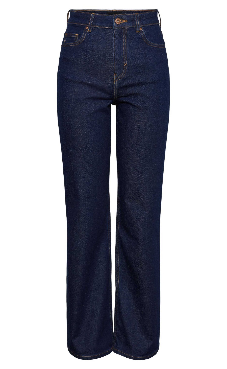 PIECES Pieces Bukser - Holly Wide - Dark Blue Denim Bukser & Jeans