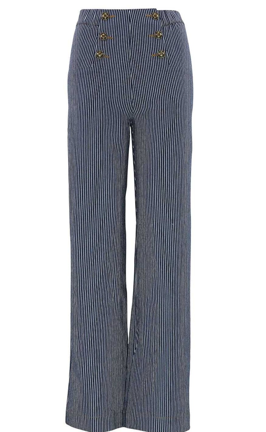 CONTINUE Continue Bukser - Daniella - Blue Stripe Bukser & Jeans