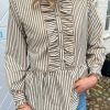 INA Copenhagen Ina Copenhagen Skjorte - Evie - Beige / Brown Striped Skjorter