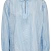 FreeQuent Freequent Bluse - Simi - Chambray Blue W. Silver Bluser