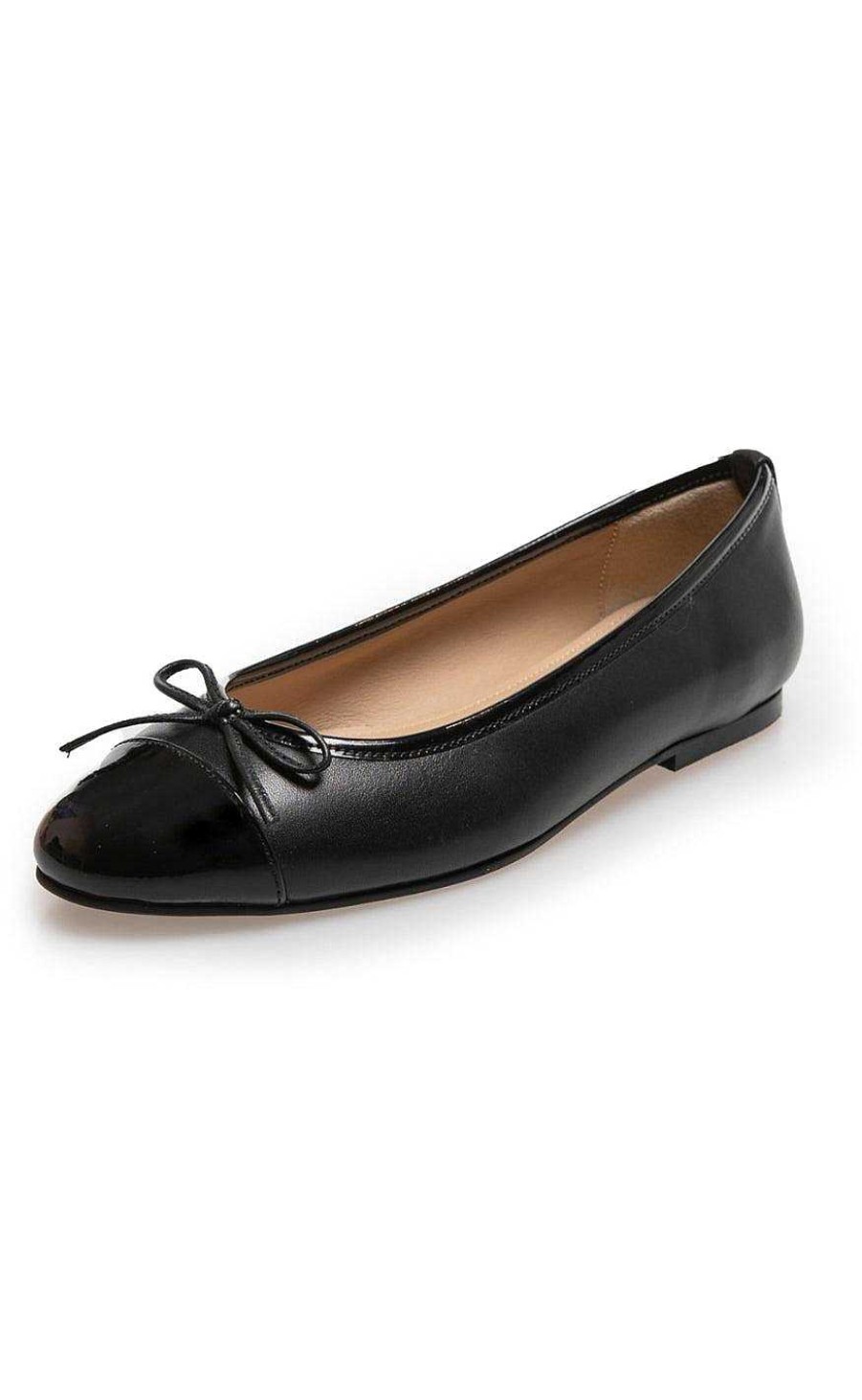 Copenhagen Shoes Copenhagen Shoes Ballerina - Like Moving Patent Toe - Black Patent Sko, Stovler & Sandaler