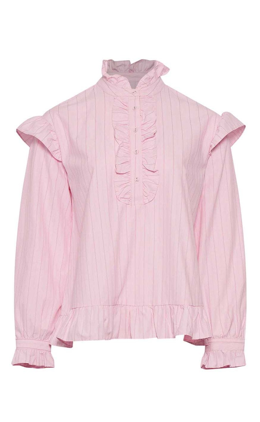 NOELLA Noella Bluse - Sally - Light Pink Stripe Bluser