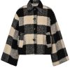 GLOBAL FUNK Global Funk Jakke - Zora-G - Black Beige Check Jakker & Frakker