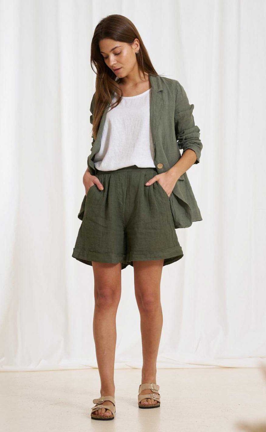 Marta Du Chateau Marta Du Chateau Shorts - 61072 Sophia - Military Shorts