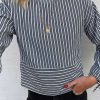 INA Copenhagen Ina Copenhagen Bluse - Cornelia - Black / White Stripe (Vendbar) Bluser