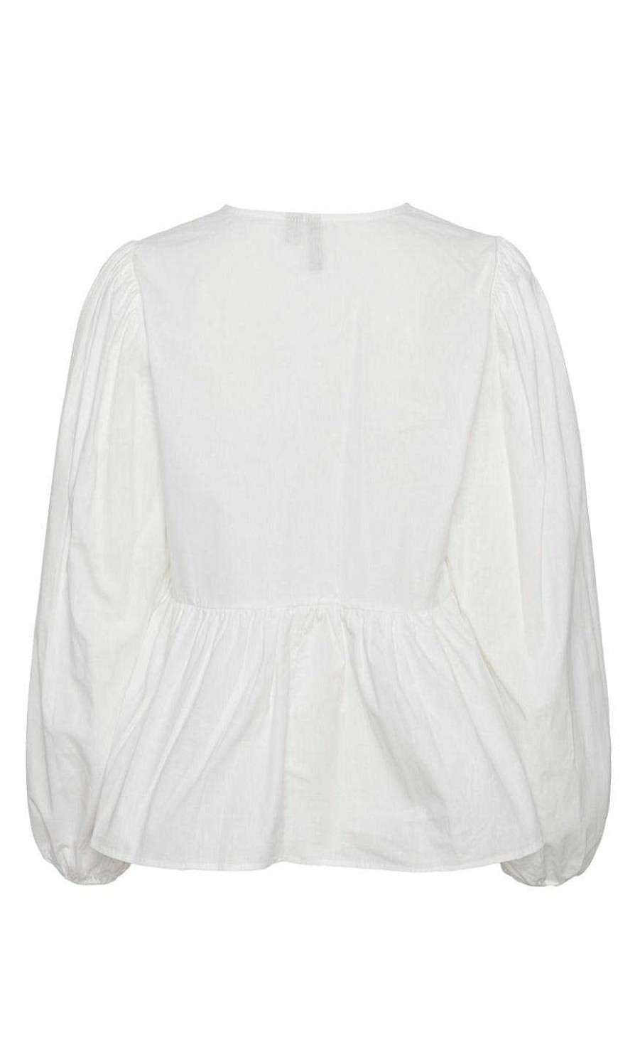 PIECES Pieces Bluse - Golly Bow - Bright White Black Bows Bluser