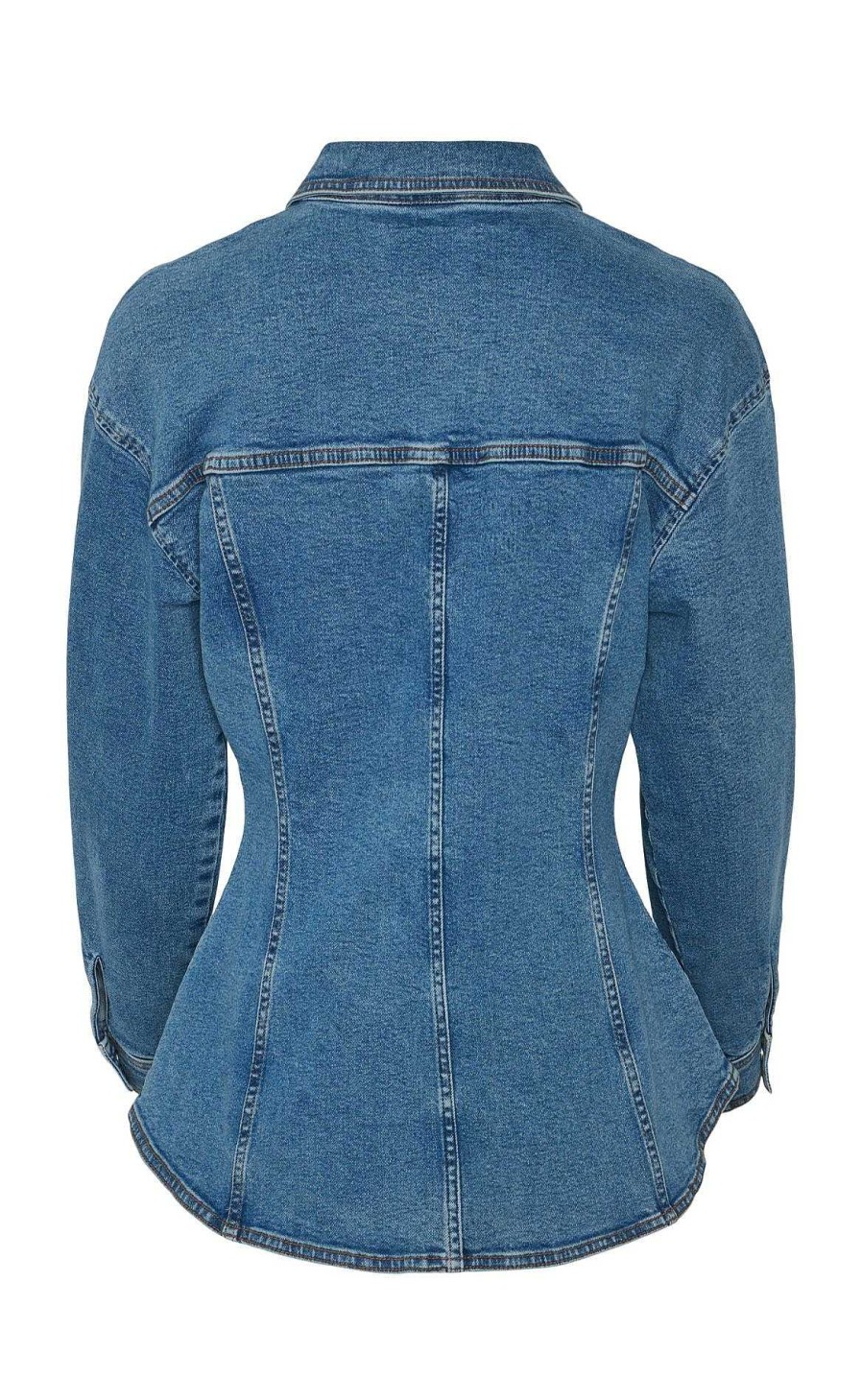 PIECES Pieces Skjorte - Ginny Denim - Medium Blue Denim Skjorter