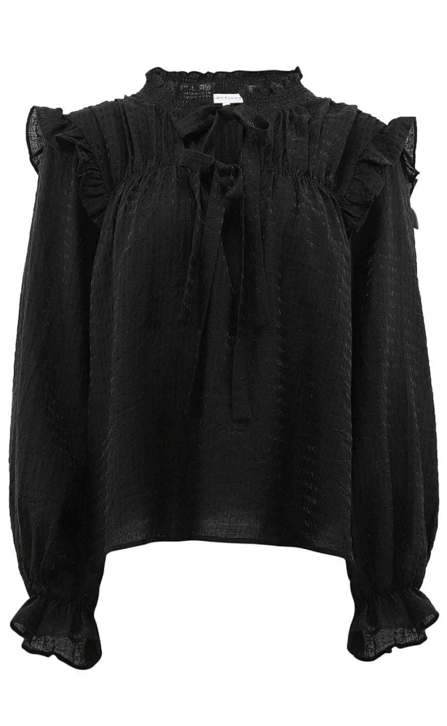 CONTINUE Continue Bluse - Nora - Black Bluser