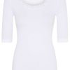 TIM u0026 SIMONSEN Tim & Simonsen Top - Frida Ss - Bianco T-Shirts & Toppe