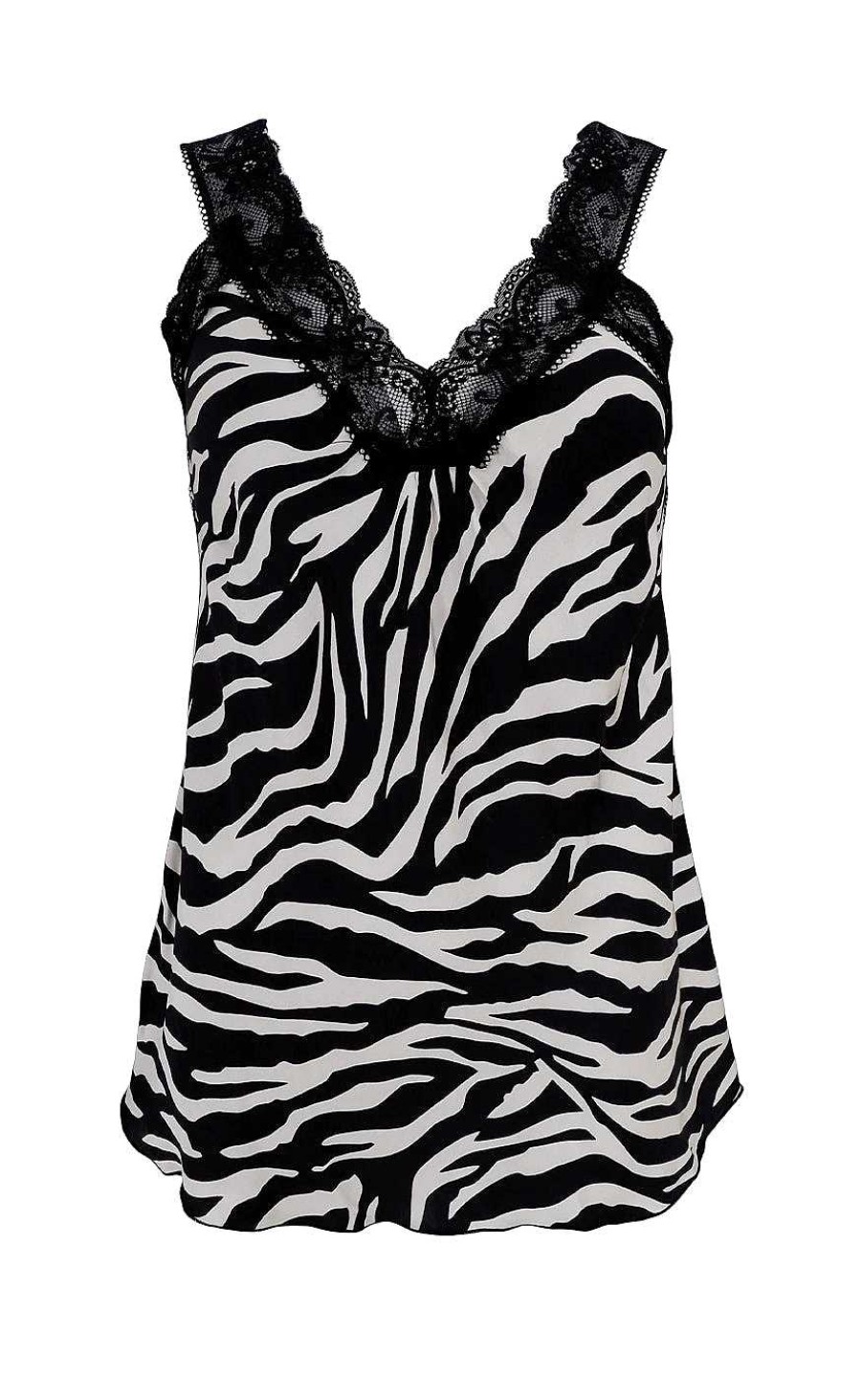 Black Colour Black Colour Top - Bea - Zebra T-Shirts & Toppe