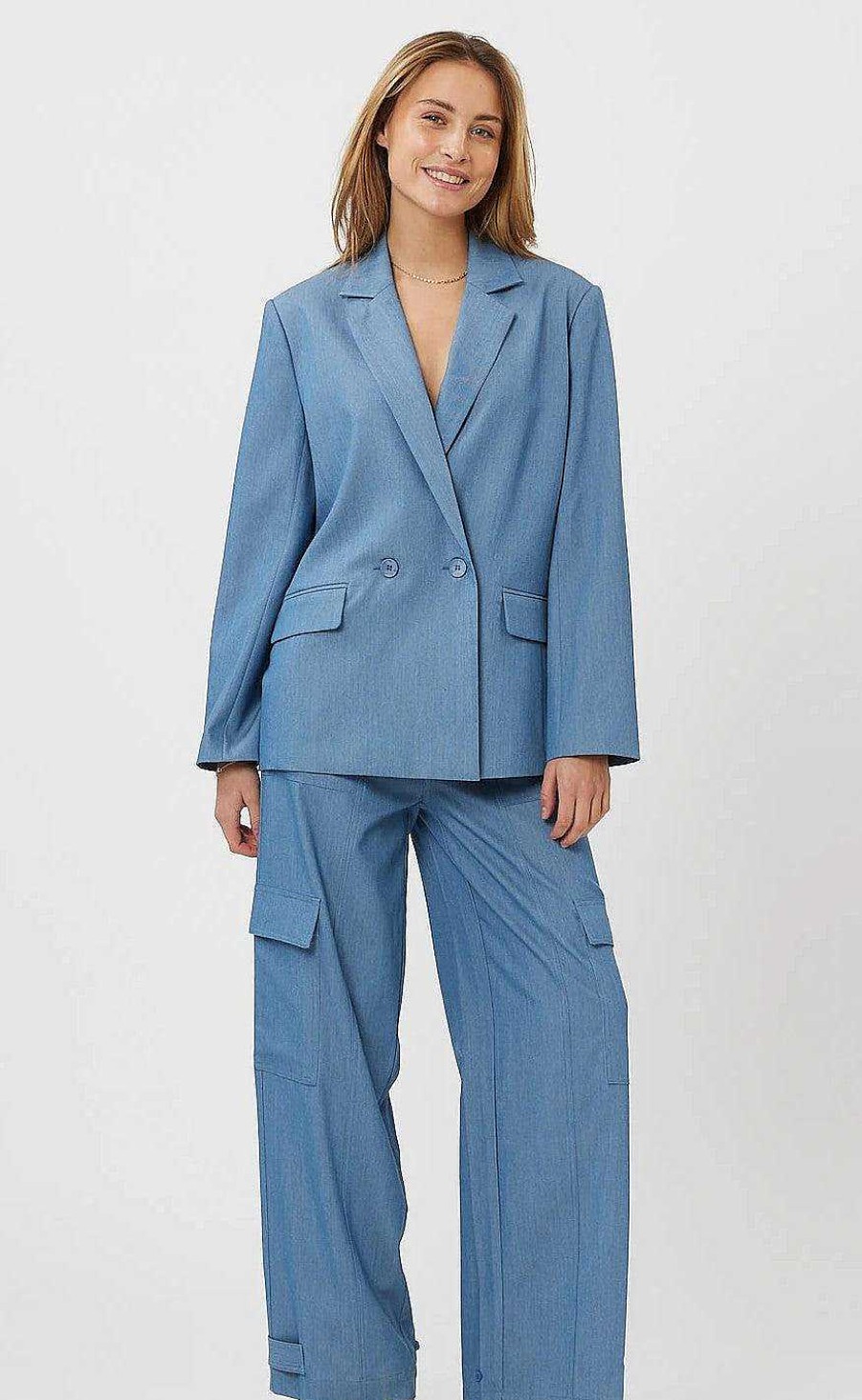 Moves Moves Blazer - Cami - Chambray Blue Blazere & Indejakker