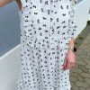 INA Copenhagen Ina Copenhagen Kjole - Lilja Bow Dress - White W. Black Bows Kjoler