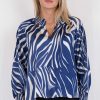 NEO NOIR Neo Noir Blouse - Stone Wave Line - Blue Bluser