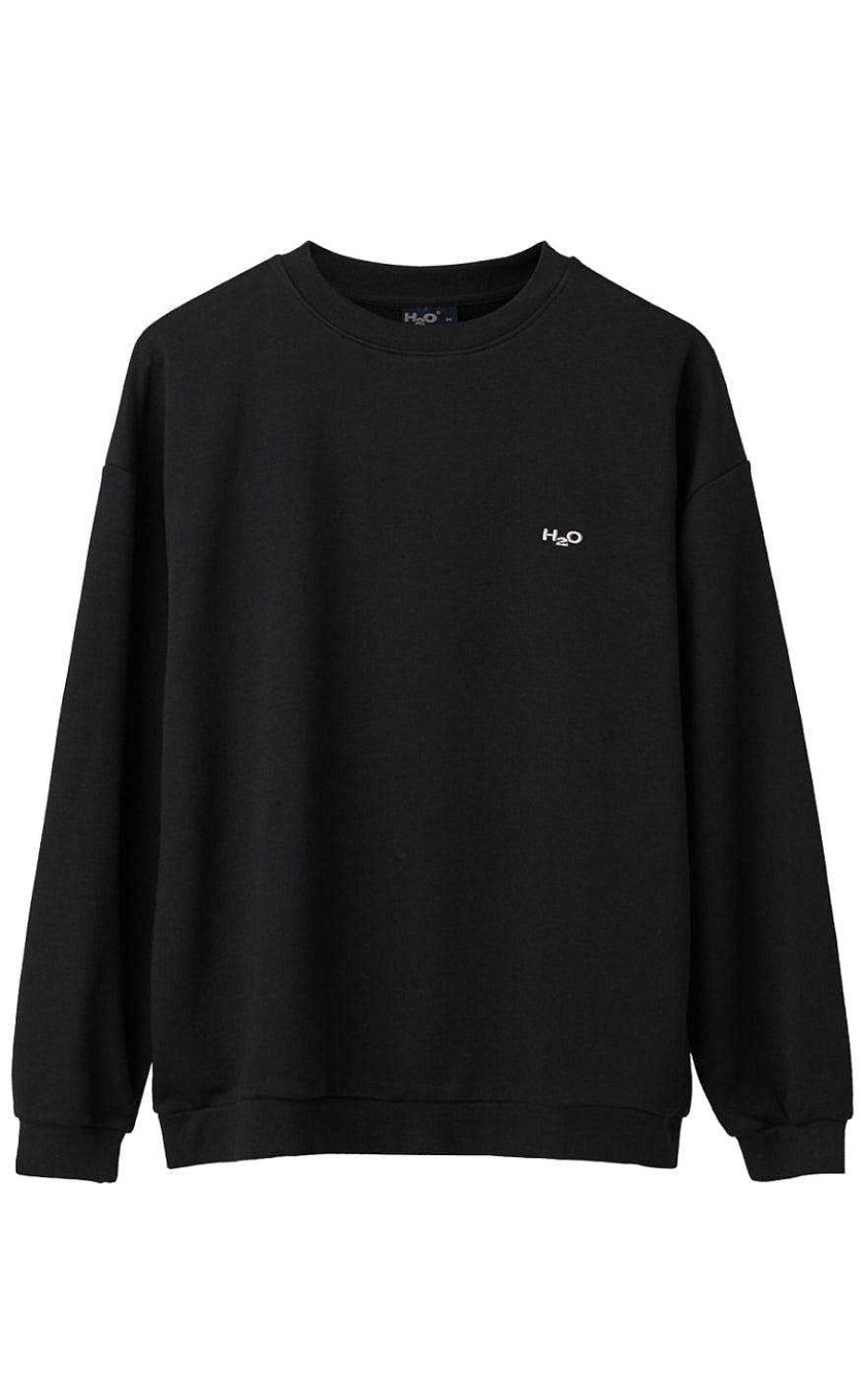 H2O H2O Sweater - Base Sweat O'Neck - Black Striktrojer & Sweat