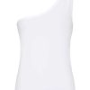 TIM u0026 SIMONSEN Tim & Simonsen Top - Ellen Off Shoulder - Bianco T-Shirts & Toppe