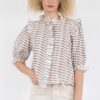 NEO NOIR Neo Noir Bluse - Chacha Graphic - Sand Bluser