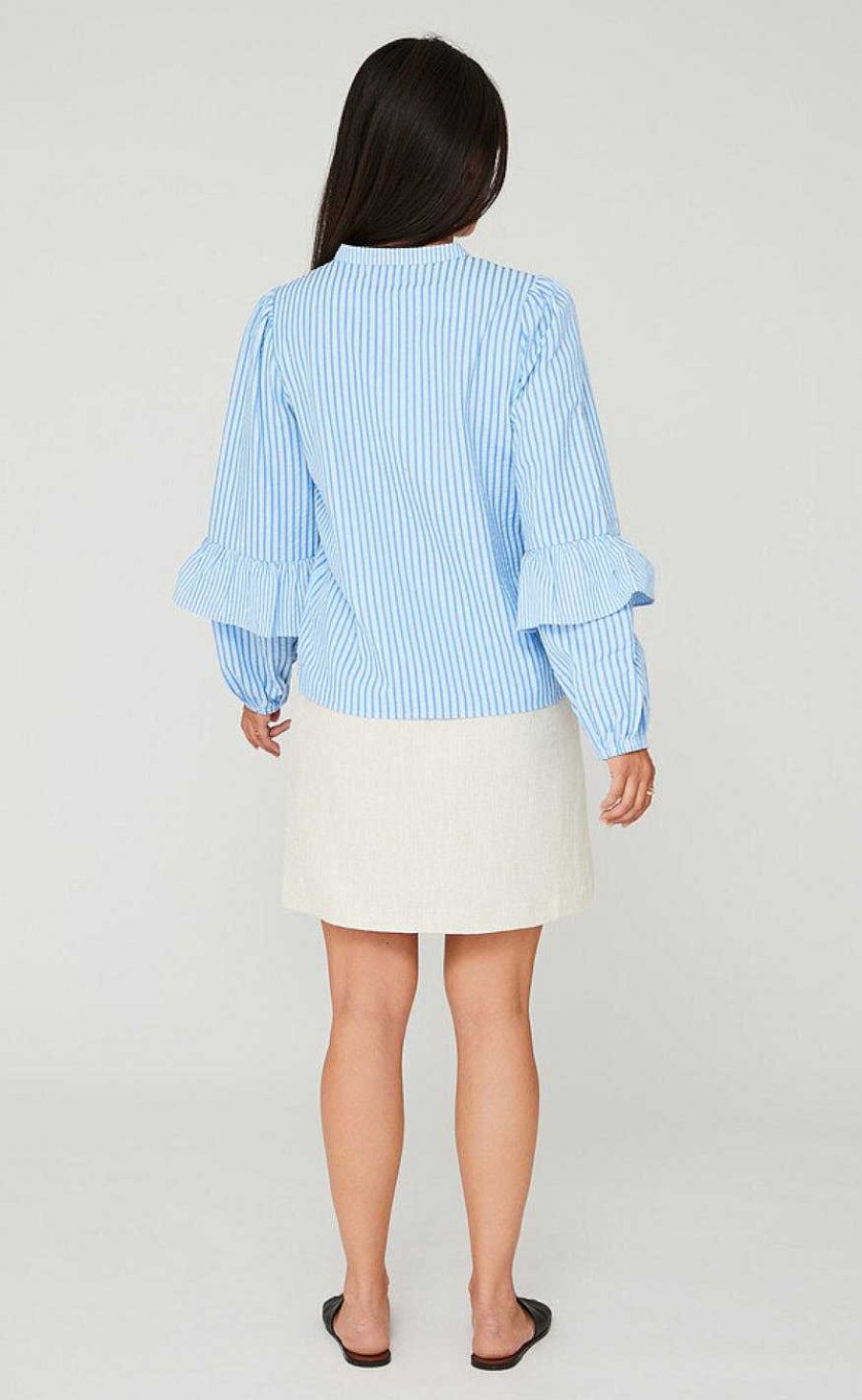 A-view A-View Bluse - Karin - Blue/White Stripe Bluser