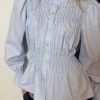 CONTINUE Continue Bluse - Julia - Blue Stripe Bluser