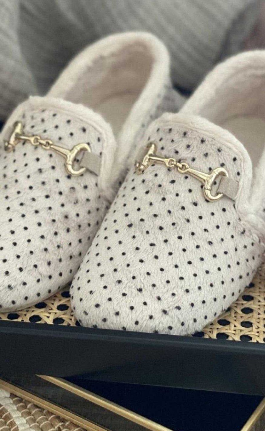 Copenhagen Shoes Copenhagen Shoes Hjemmesko - Melania Dots - Off White Sko, Stovler & Sandaler