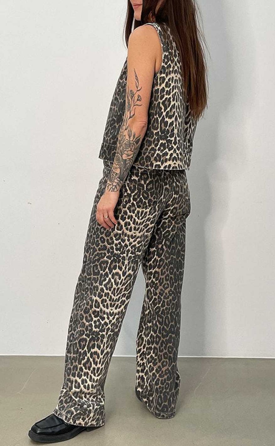 GLOBAL FUNK Global Funk Bukser - Cadian-G - Leopard Mist Bukser & Jeans