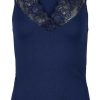 TIM u0026 SIMONSEN Tim & Simonsen Top - Belen V-Lace - Marine (Vendbar) T-Shirts & Toppe