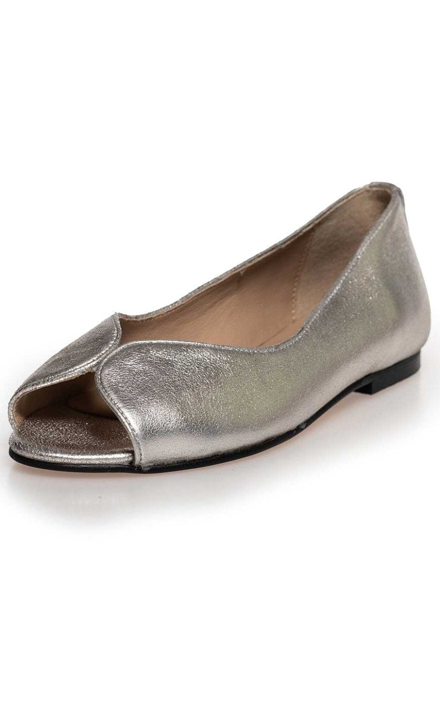 Copenhagen Shoes Copenhagen Shoes Ballerina - Like A Melody Metallic - White Gold Sko, Stovler & Sandaler