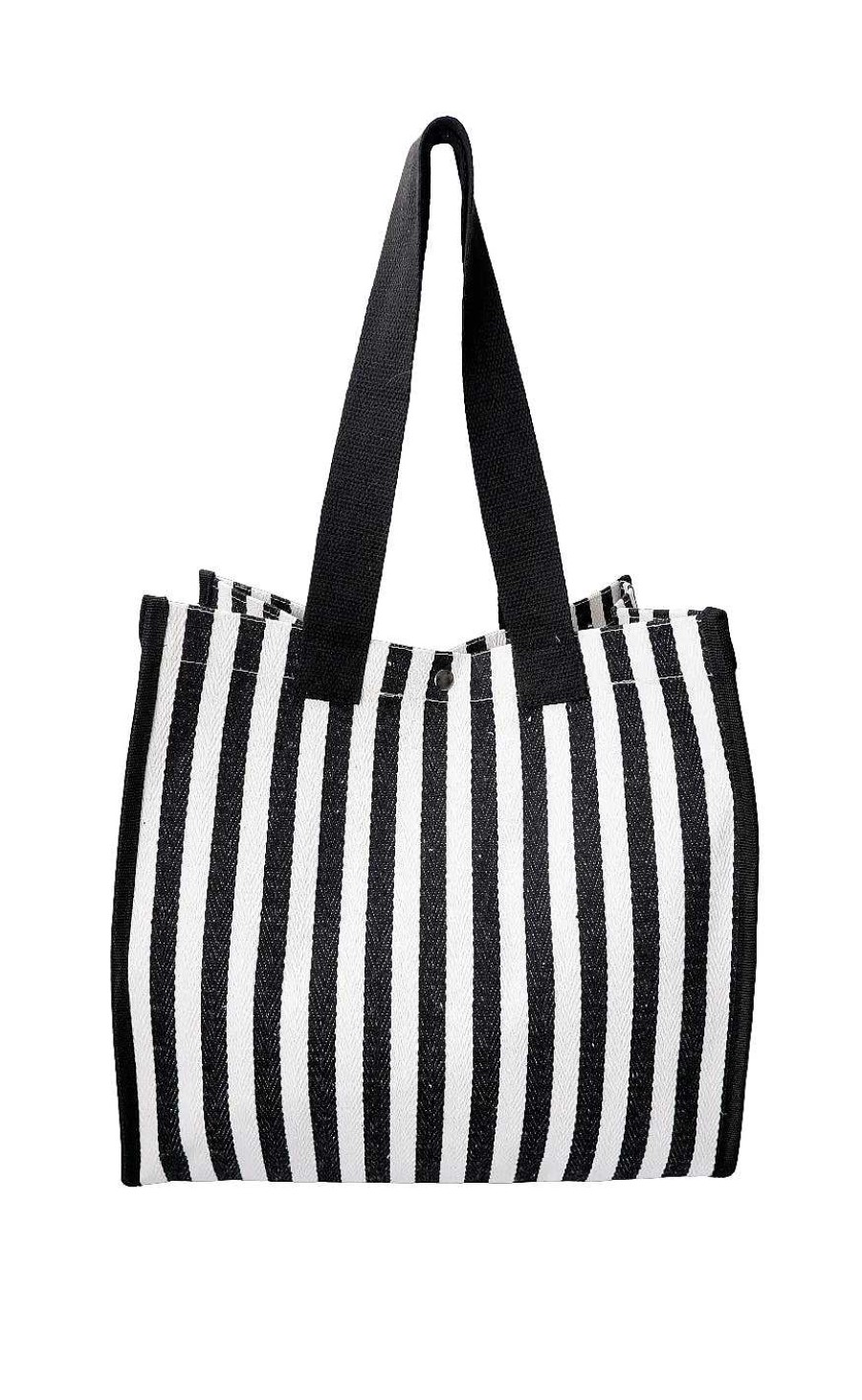 Black Colour Black Colour Taske - Piper - Black Stripe Tasker